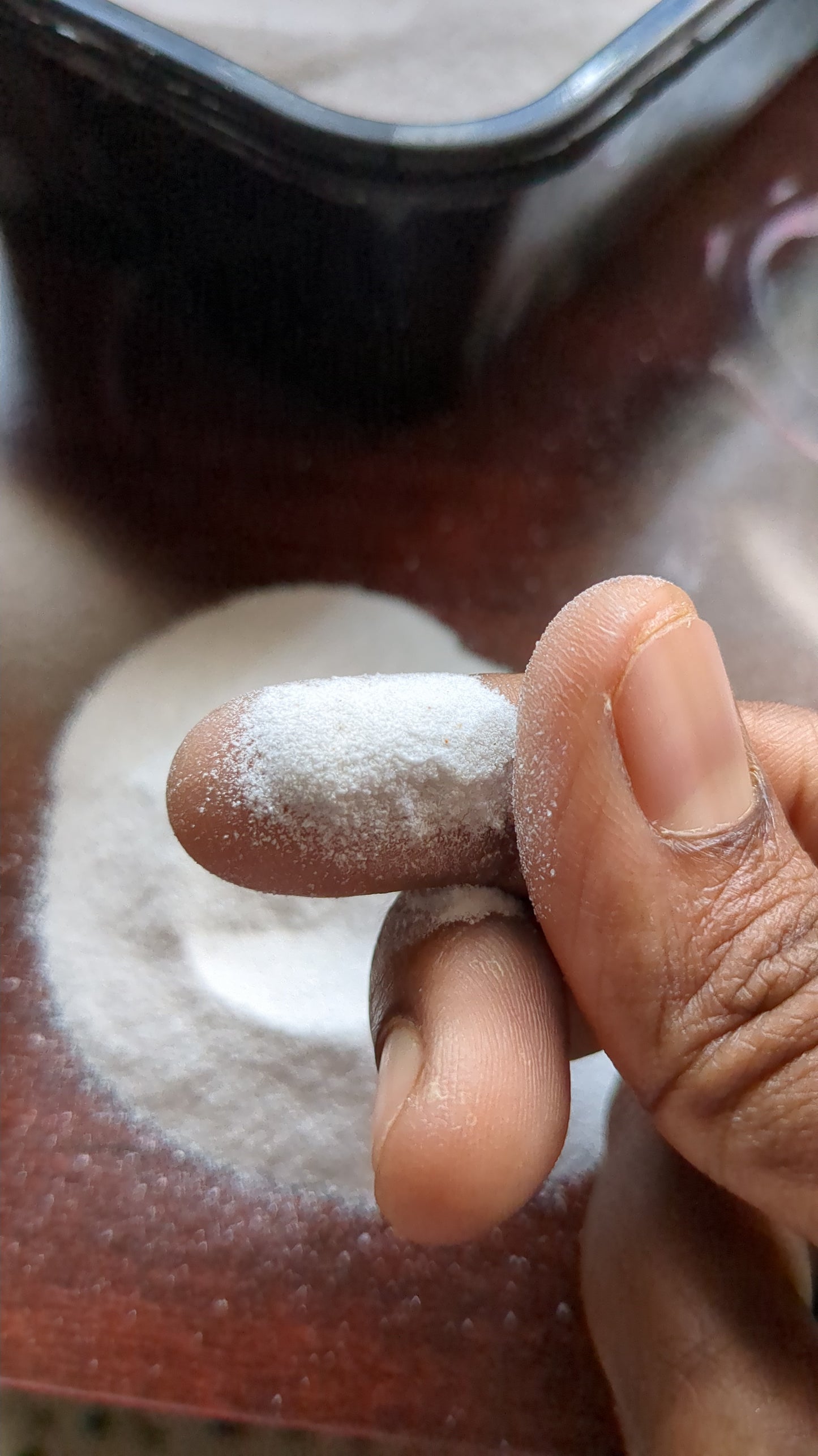 Fine white rangoli powder