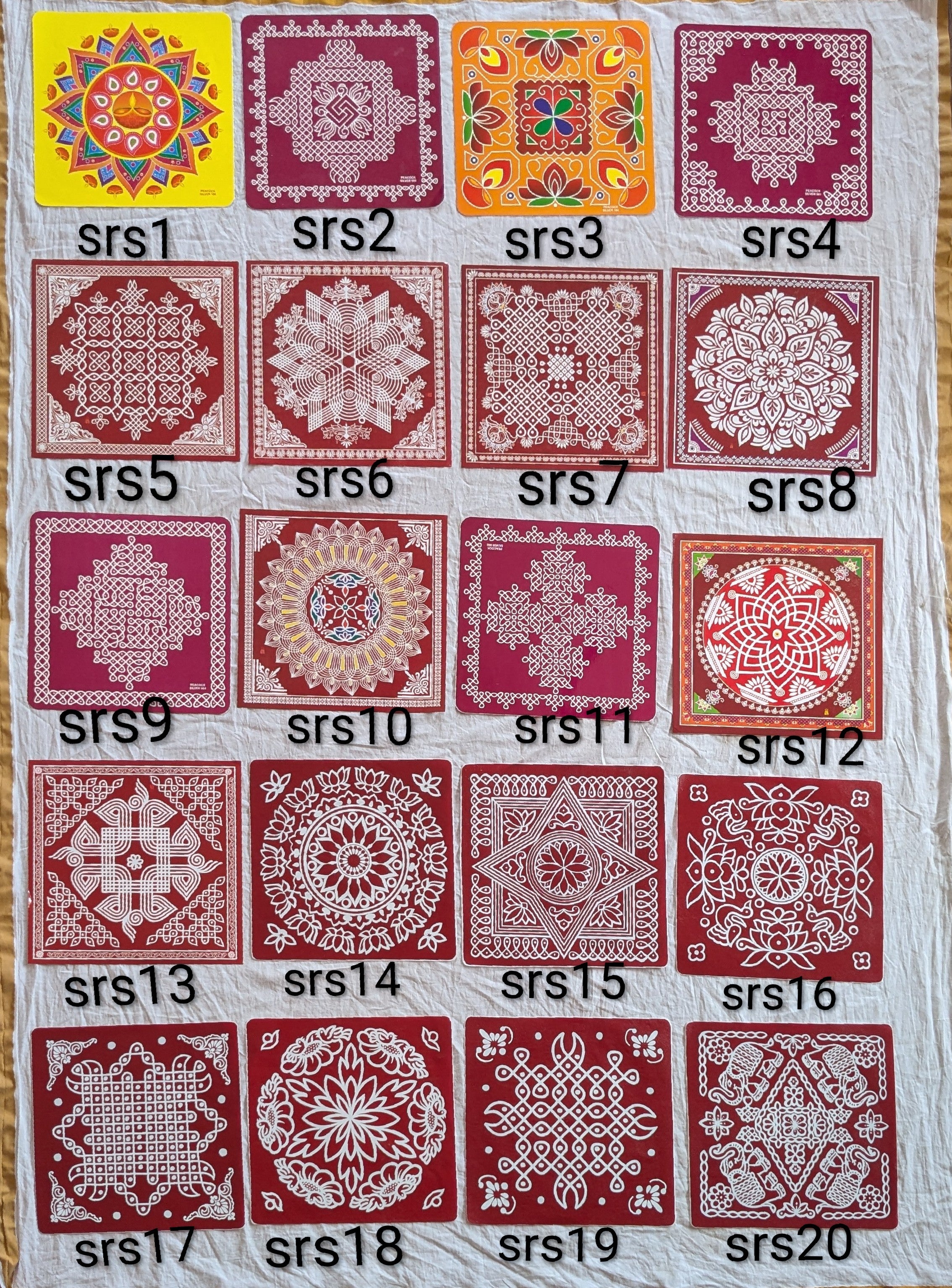 Small Rangoli stickers- 8 inch – Saanakya stencil