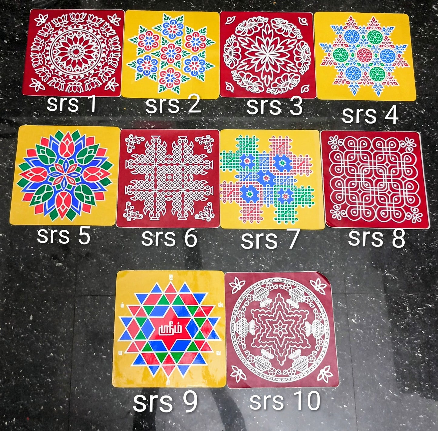 Small- 8 inch Rangoli stickers